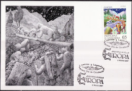 Andorre Espagnol - Andorra CM 1997 Y&T N°243 - Michel N°MK253 - 65p EUROPA - Storia Postale