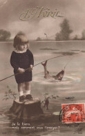 CPA 1 Euro- 1er Avril -(7) -Poisson- Enfant Peche - 1er Avril - Poisson D'avril