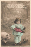 CPA 1 Euro- 1er Avril -(7) -Poisson- Enfant Cochons - April Fool's Day