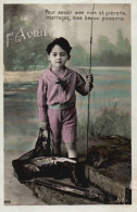 CPA 1 Euro- 1er Avril -(7) -Poisson- Enfant Peche - April Fool's Day