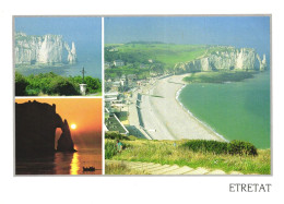 ETRETAT, MULTIPLE VIEWS, MOUNTAIN, CROSS, SUNSET, BOAT, BEACH, ARCHITECTURE, FRANCE - Etretat