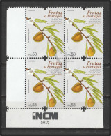 Portugal 2017 Frutas De Amêndoa Do Douro Corner Sheet Canto De Folha 0,58 INCM Fruit Almond - Full Sheets & Multiples