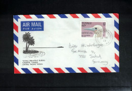 Tuvalu 1989 Bird Interesting Airmail Letter - Tuvalu