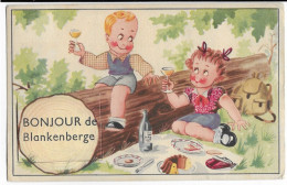 - 3380 - BLANKENBERGE   Bonjour    ( Carte A Themes 10 Petites Vues ) 2 Scans - Blankenberge