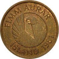 Monnaie, Iceland, 5 Aurar, 1981, TTB, Bronze, KM:24 - Islanda