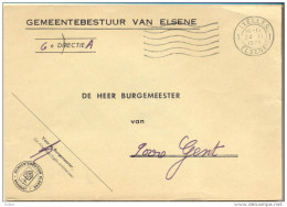 4Za940: Gemeentebestuur Van ELSENE : Portvrij: 1 IXELLES 1 ELSENE 1976  > 9000 Gent + Contreseing : De Afgevaardigde ... - Zonder Portkosten