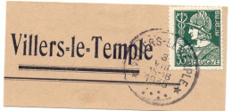 Rs207:N°340 Op Fragm:sterstempel:*VILLERS-LE-TEMPLE* - 1932 Cérès Et Mercure