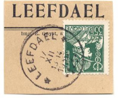 Rs213:N°340 Op Fragm:sterstempel:*LEEFDAEL* - 1932 Ceres Y Mercurio