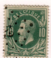 Eg86:N°30:puntstempel: 52: BRAINE-L'ALLEUD - 1869-1883 Léopold II
