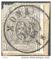Ea143: N° 23A:t 15:[°]:DC:D7: MONS Op Fragment - 1866-1867 Coat Of Arms