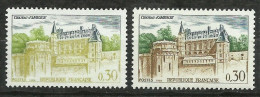 France N°1390 Château D'Amboise Jaune Vert Et Gris Neuf (*) B/TB  Timbre Type Sur Les Scans Pour Comparer Soldé ! ! ! - Ongebruikt