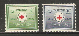 Pakistan - Scott 104-105 Mh  Red Cross - Pakistan