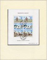 EUROPA 1979 Monaco Block 15 O 18€ Post Historie Postbote Lok Bloque Hoja S/s Art Natur Blocs History Train Sheet Bf CEPT - Usados