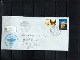 New Caledonia / Nouvelle Caledonie 1990 Interesting Registered Letter - Cartas & Documentos