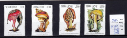 Sierra Leone Série De 4 Timbres  Champignon Neufs Impeccables** , Pilze,  Setas, Mushroom - Champignons