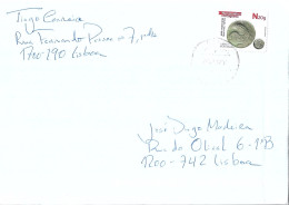 Portugal Cover With Coin Stamp - Briefe U. Dokumente