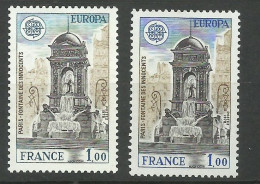France N°2008 Europa  1978 Bleu Clair, Gris Et Ocre   Neuf (*) B/TB  Timbre Type Sur Les Scans Pour Comparer Soldé ! ! ! - 1978