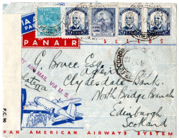 71767 - Brasilien - 1940 - 3@5.000Reis MiF A LpBf D.FEDERAL -> Grossbritannien, M Brit Zensur - Cartas & Documentos