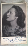 Autografo Su Foto Attrice Eva Magni Da Milano - Periodo Fascista - EIAR RAI - Acteurs & Comédiens