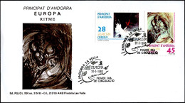 Andorre Espagnol - Andorra FDC2 1993 Y&T N°222 à 223 - Michel N°232 à 233 - EUROPA - Lettres & Documents