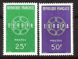 France 1959 Europa CEPT (**)  Mi 1262-63 M€2,50; Y&T 1218-19- €3,30 - 1959