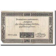 France, 25 Livres, 1793, A.Jame, 1793-06-06, TB, KM:A71 - Assignate