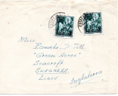 71814 - Spanien - 1952 - 2@1Pta Eucharistischer Kongress A Bf ESTAFETA No.3 -> Grossbritannien - Covers & Documents