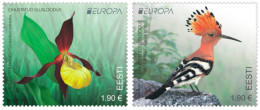 Estonia Estland Estonie 2021 Europa CEPT Bird Hoopoe Orchid Set MNH - 2021