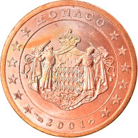 Monaco, 2 Euro Cent, 2001, SUP, Copper Plated Steel, KM:168 - Mónaco