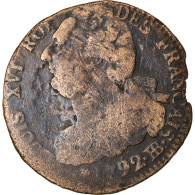 Monnaie, France, Louis XVI, 2 Sols, 1792, Strasbourg, TB, Bronze, Gadoury:24 - Sonstige & Ohne Zuordnung