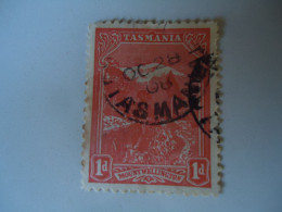 TASMANIA USED STAMPS   WITH POSTMARK  1908  MOUNTAIN - Usados