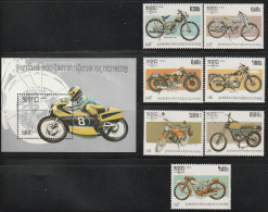 KAMPUCHEA - N°529/35+BLOC N°50 ** (1985) Motocyclette - Kampuchea