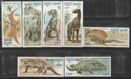 KAMPUCHEA - N°618/24 ** (1986) Animaux Préhistoriques - Kampuchea