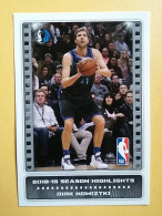 ST 1 - NBA SEASONS 2019-20, Sticker, Autocollant, PANINI, No.2, Dirk Nowitzki, Season Highlights 2018-19 - 2000-Now