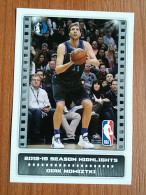 ST 1 - NBA SEASONS 2019-20, Sticker, Autocollant, PANINI, No.2, Dirk Nowitzki, Season Highlights 2018-19 - 2000-Now