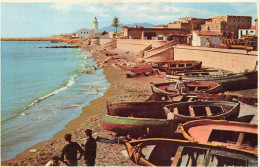 ESPAGNE - Malaga - Plage De Pêcheurs - Colorisé - Animé - Carte Postale Ancienne - Málaga