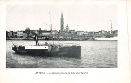 BELGIQUE - Anvers - L'Escaut Pris De La Tête De Flandre - Bateaux - Eglise - Carte Postale Ancienne - Antwerpen