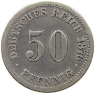 KAISERREICH 50 PFENNIG 1876 C  #a091 0393 - 50 Pfennig