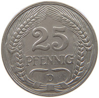 KAISERREICH 25 PFENNIG 1912 D  #c058 0401 - 25 Pfennig