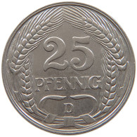 KAISERREICH 25 PFENNIG 1912 D  #a086 0965 - 25 Pfennig