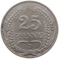 KAISERREICH 25 PFENNIG 1910 J  #a086 0905 - 25 Pfennig