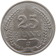 KAISERREICH 25 PFENNIG 1910 J  #a086 0889 - 25 Pfennig