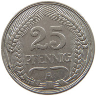 KAISERREICH 25 PFENNIG 1910 A  #s070 0395 - 25 Pfennig