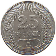 KAISERREICH 25 PFENNIG 1910 A  #s040 0163 - 25 Pfennig