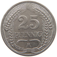 KAISERREICH 25 PFENNIG 1910 A  #c008 0241 - 25 Pfennig