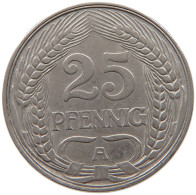 KAISERREICH 25 PFENNIG 1910 A  #a086 0919 - 25 Pfennig