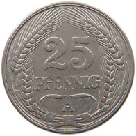 KAISERREICH 25 PFENNIG 1910 A  #a046 0327 - 25 Pfennig