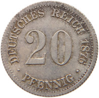 KAISERREICH 20 PFENNIG 1876 F  #t116 1131 - 20 Pfennig