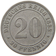 KAISERREICH 20 PFENNIG 1888 A  #a043 0465 - 20 Pfennig