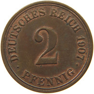 KAISERREICH 2 PFENNIG 1907 A  #c013 0311 - 2 Pfennig